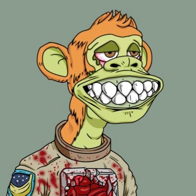 The Rekt Space Ape: a grinning green ape in a bloodstained spacesuit.